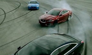 Jaguar at Play Commercial Displays Drifting