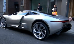Jaguar C-X75 Concept Real Life Footage in London