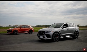 Jaguar F-Pace SVR Drags and Rolls Porsche Macan GTS: Who's Going to Admit Defeat?