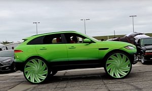Jaguar F-Pace "Whips" Exist, Look Weird on 32-Inch Wheels