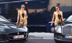 Jaguar F-Type and Bentley Continental GT Meet 2 Hot Models in Monaco