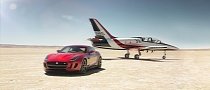 Jaguar F-Type and L39 Jet Used to Test Comm Systems for Bloodhound SSC
