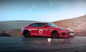 Jaguar F-Type Four-Door Coupe Is a Rendering That Makes You Wish for More