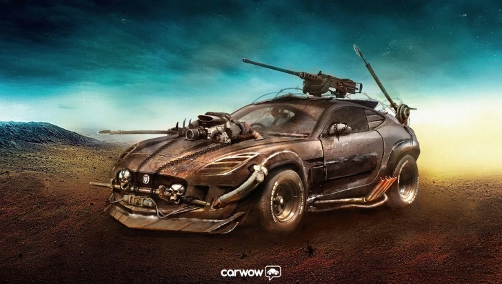 Jaguar F-Type as Mad Max Fury Road death machine