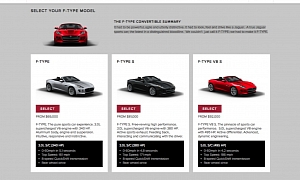 Jaguar F-Type US Pricing Announced, Configurator Launched