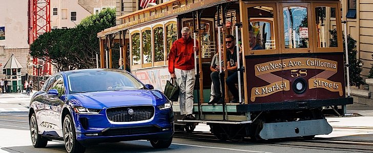 Jaguar I-Pace on the streets of San Francisco