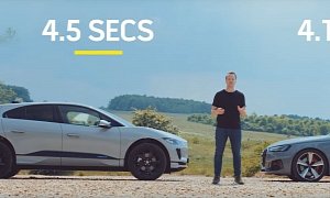 Jaguar I-Pace Meets Audi RS4, Does Soft-Roading in Top Gear Review
