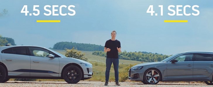 Jaguar I-Pace Meets Audi RS4, Does Soft-Roading in Top Gear Review