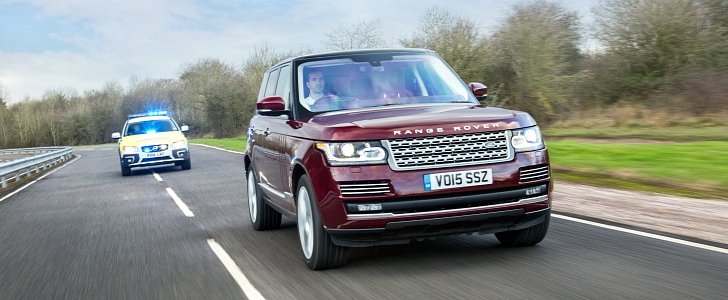 Jaguar Land Rover cars on UK roads