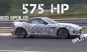 Jaguar Testing 575 HP F-Type RS Coupe and Roadster at the Nurburgring