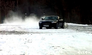 Jaguar XK Snow Drifting Video