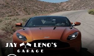 Jay Leno Drives Aston Martin DB11, Plays Bond with Old Stig