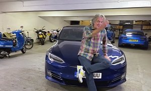 James May’s New Tesla Model S 100D Joins His BMW i3, Alpine A110