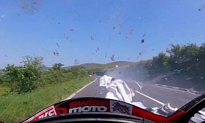 Jamie Cowton, Inches from Being Obliterated in Spectacular Isle of Man TT Crash