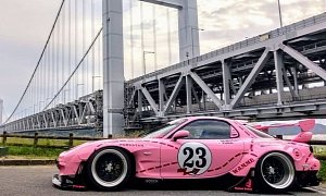 Japanese Girl Turns Her Mazda RX-7 into a Pink Pig "Porsche"