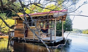 Japanese-Inspired Floating Cabin Is Totally Off-Grid, Made for Zen Living