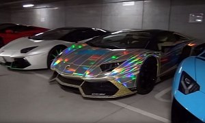 Japanese Underground Car Park Filled with Lambos Is like Aladdin's Cave