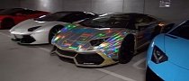Japanese Underground Car Park Filled with Lambos Is like Aladdin's Cave