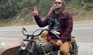 Jason Momoa Is Still Being Awesome on His Fave Knucklehead He Built From Scratch