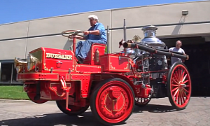 Jay Leno Drives 1914 Christie Fire Engine