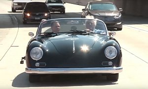 Restomod Hell: Leno Drives Porsche 356-Bodied Cayman From West Coast Customs