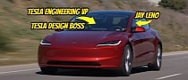 Jay Leno Drives the Model 3 Highland, Takes Tesla Execs for a Chatty Ride