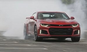Jay Leno Gives Brad Paisley a Burnout Initiation in a 2017 Chevrolet Camaro ZL1