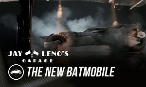 Jay Leno Is the "Denim Knight", Drives New Batmobile in California