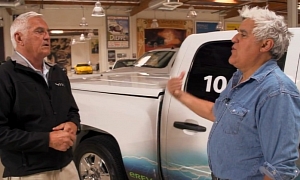 Jay Leno Takes Bob Lutz For a Spin in an Extended-Range Pick-Up