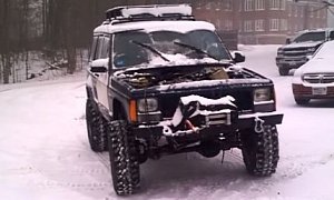 Jeep Cherokee Gets Lexus V8, Drifts on Snow