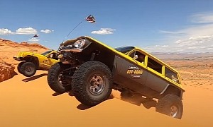Jeep Cherokee XJ Won't Accept Defeat by Built Chevy Corvair in Off-Road Battle