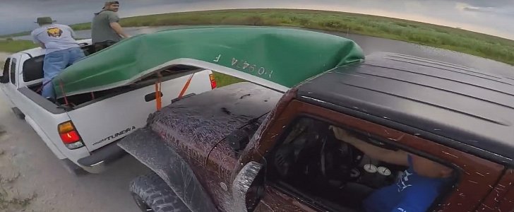 Jeep Driver Crashes while Using a Selfie Stick
