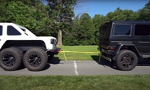 Jeep Gladiator 6x6 vs. Mercedes-Benz G550 4x4 Squared Tug of War Ends in Failure