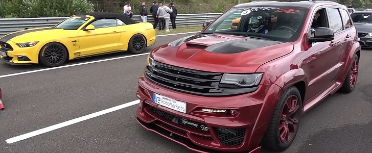 Jeep Grand Cherokee SRT Shows "Tyrannos V2" Spec While Drag Racing in Europe