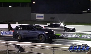 Jeep Grand Cherokee Trackhawk Drags Older BMW 3 Series Coupe; Obliteration Doesn't Follow