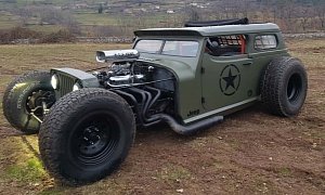 Jeep Rat Rod Looks Like a Rogue Soldier, Has V8 Power