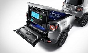 Jeep Renegade Gets a Pimped Out Trailer and Brushed Steel Paint for Geneva