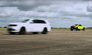 Jeep Trackhawk Vs Hennessey Mammoth Drag Race Can't Have Any Losers