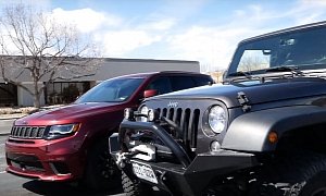 Jeep Trackhawk vs. Lifted Wrangler Fuel Efficiency Battle Has Surprising Result