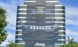Jeep Wagoneer S First Edition Is a Poster Car – Now Wrapped Around the Stellantis Building