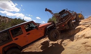 Jeep Wrangler Is a High-Profile Passenger in Crazy Off-Road Rescue Operation