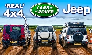 Jeep Wrangler Mud-Wrestles and Drags Defender, Grenadier, Teaches Europeans Dirty Tricks