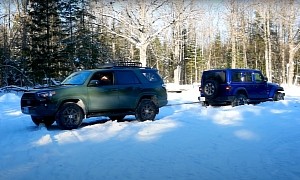 Jeep Wrangler Sahara and Toyota 4Runner Face-Off in the Canadian Winter