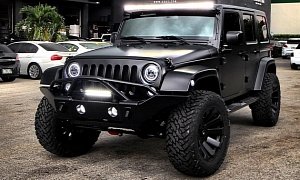 Jeep Wrangler with Satin Black Cover Is a Beast in Disguise
