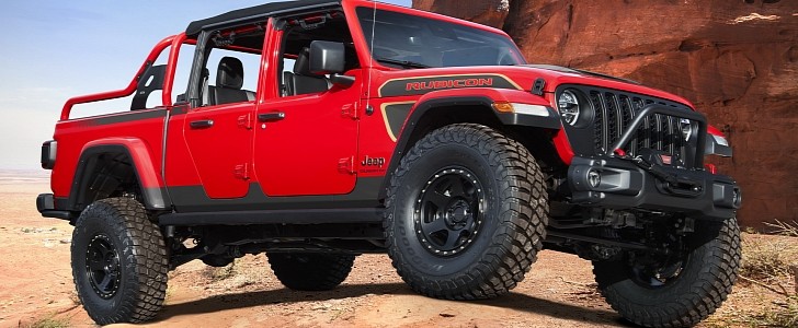 2021 Jeep Red Bare Gladiator Rubicon Concept