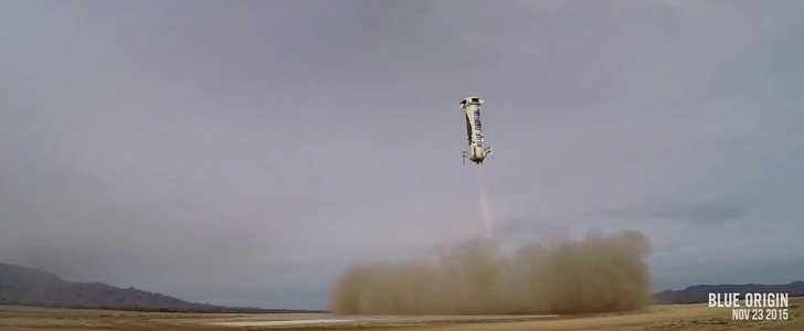 New Shepard's BE-3 rocket lands safely