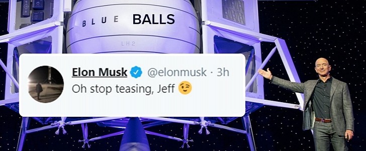 Elon Musk is having a laugh at Jeff Bezos and his Blue Origin's complaint against NASA, for picking SpaceX to build the Lunar lander