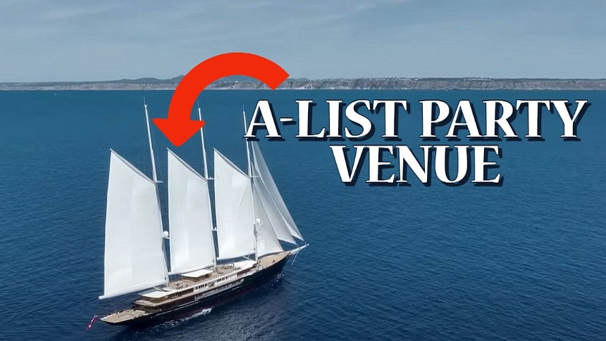 Jeff Bezos kicks off the summer party onboard Koru, his brand new $500 million sailing megayacht
