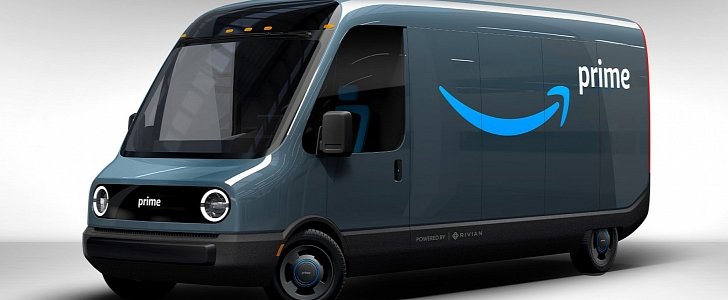 Rivian electric delivery truck for Amazon