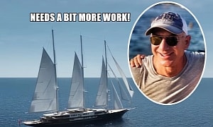 Jeff Bezos' Megayacht Koru Is Getting Ready for Summer Cruising
